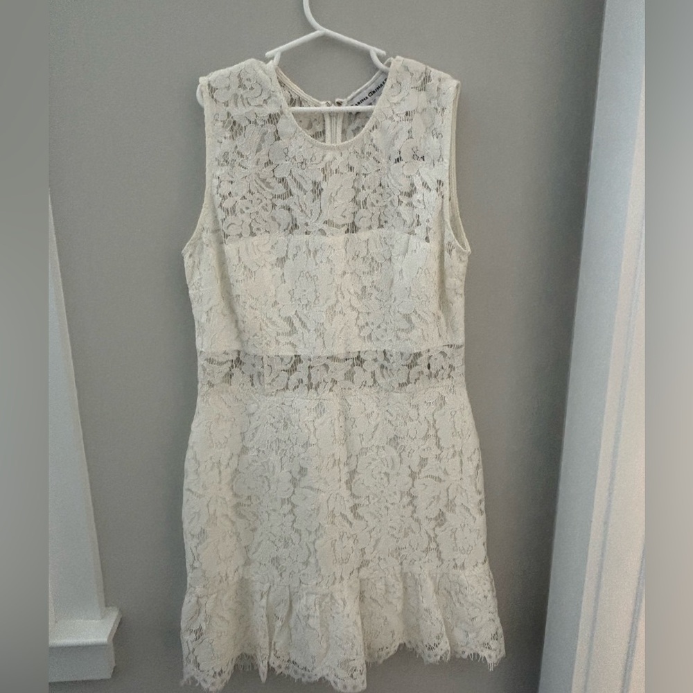 White Lace Mini Dress